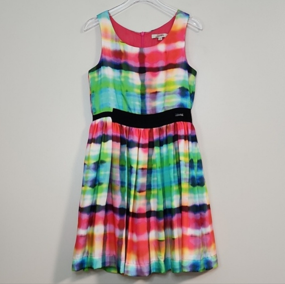 Junior Gaultier Multi-Coloured Tie-Dye Sleeveless Dress, Size 8 ~ EUC